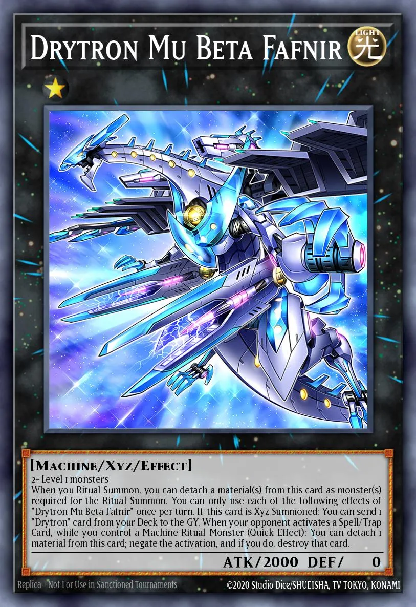 Drytron Mu Beta Fafnir · Lightning Overdrive Premiere! promotional card 1174075/1