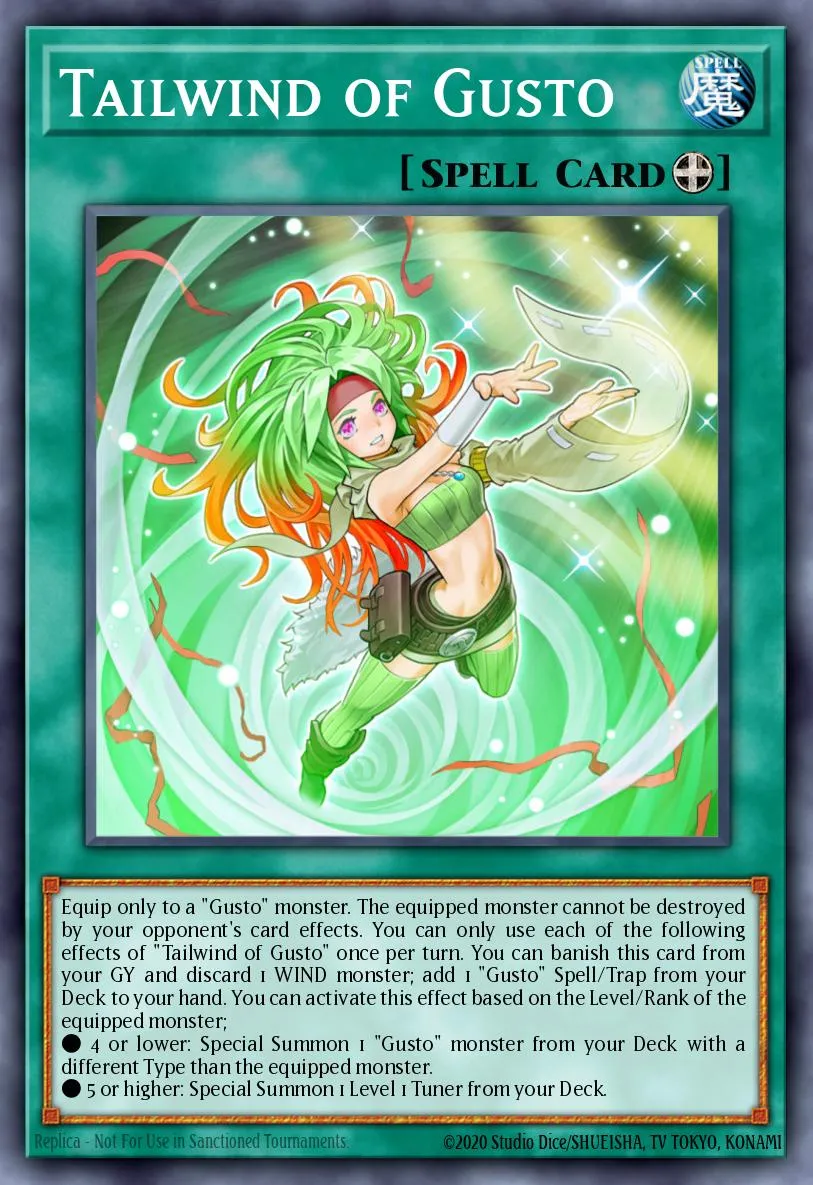 Tailwind of Gusto · Dawn of Majesty Premiere! promotional card 1187243/1