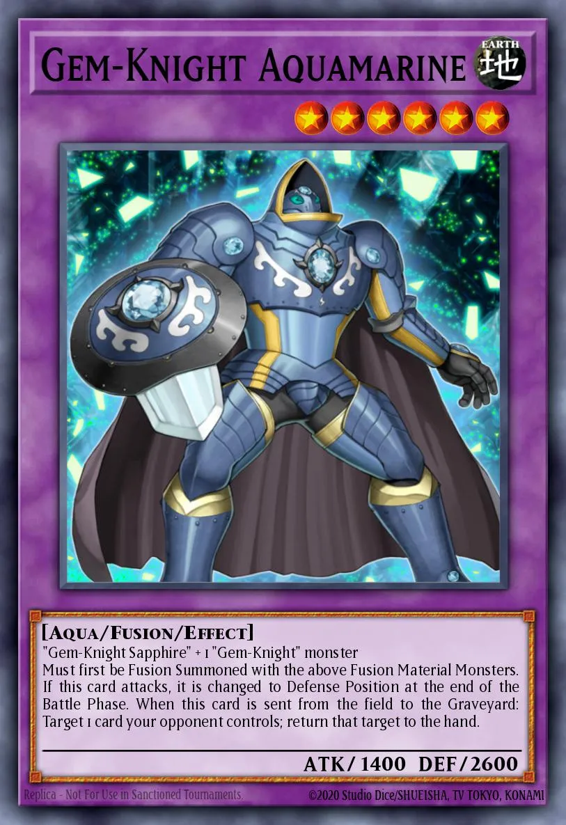 Gem-Knight Aquamarine · Duel Terminal 5b 13108445/50