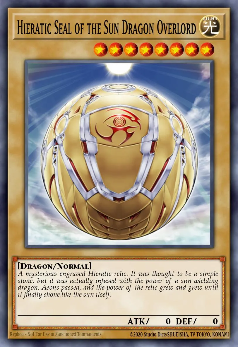 Hieratic Seal of the Sun Dragon Overlord · Galactic Overlord Sneak Peek Participation Card 13140300/1