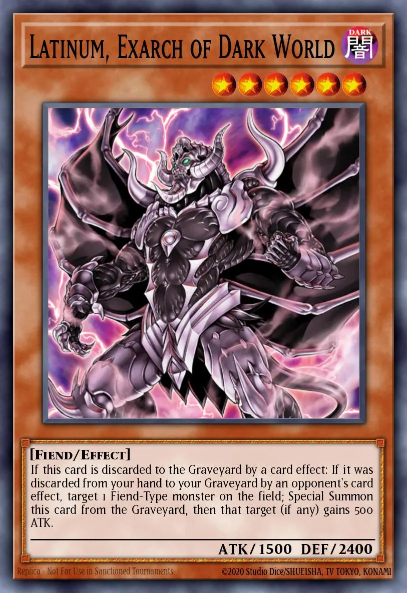 Latinum, Exarch of Dark World · Photon Shockwave Sneak Peek Participation Card 15667446/1