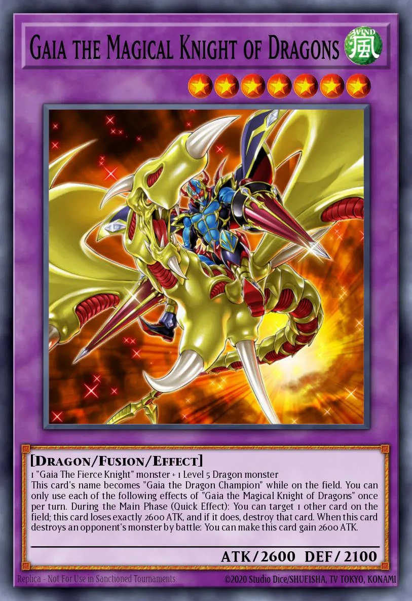 Gaia the Magical Knight of Dragons · Rise of the Duelist Premiere! promotional card 15989522/1