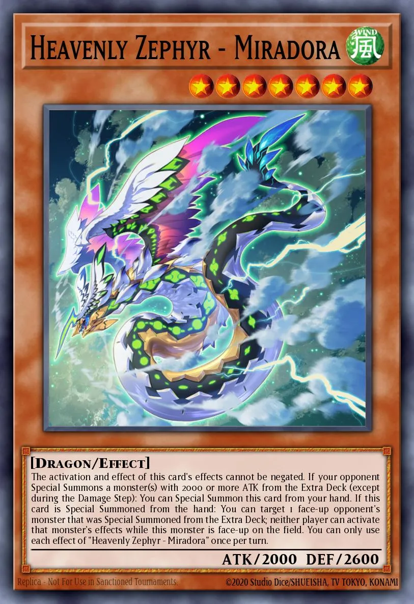 Heavenly Zephyr - Miradora · Blazing Vortex Premiere! promotional card 17063599/1