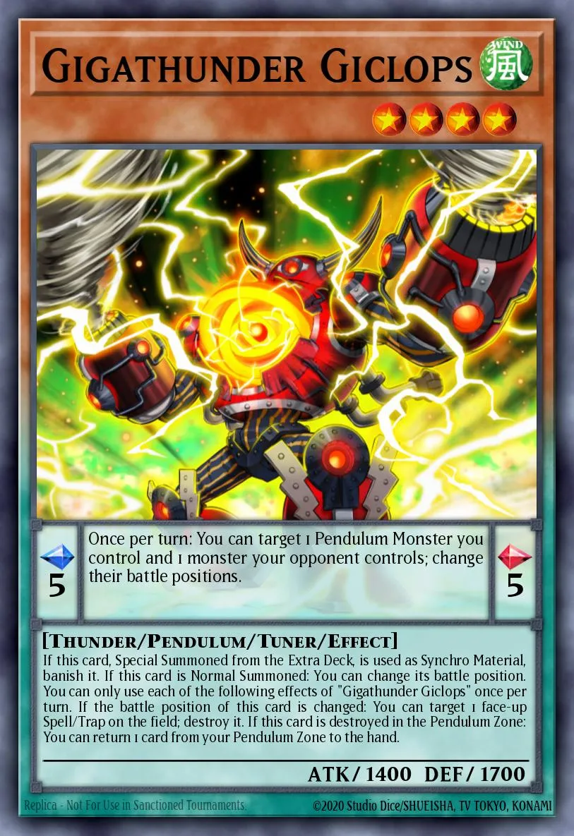 Gigathunder Giclops · Blazing Vortex Premiere! promotional card 17241941/1