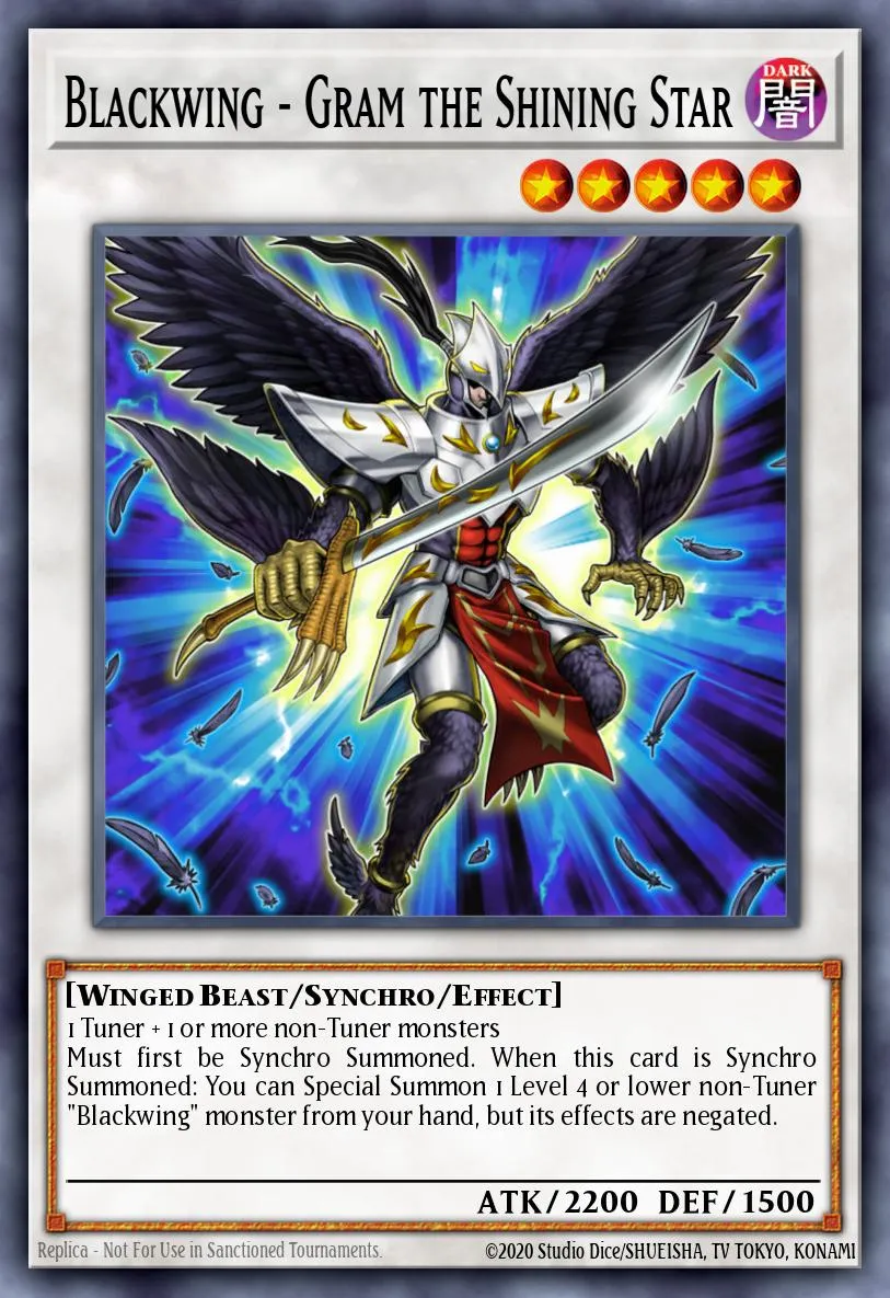 Blackwing - Gram the Shining Star · Yu-Gi-Oh! 5D's Volume 4 promotional card 17377751/1