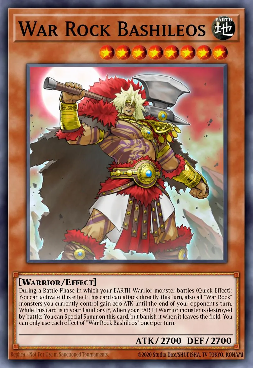 War Rock Bashileos · Blazing Vortex Premiere! promotional card 18558867/1