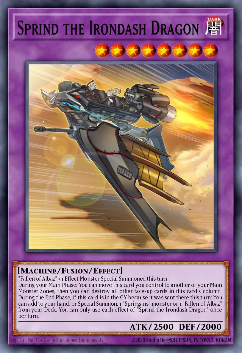 Sprind the Irondash Dragon · Blazing Vortex Premiere! promotional card 1906812/1