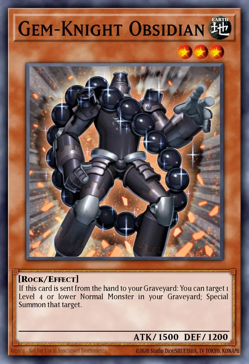 Gem-Knight Obsidian · Duel Terminal 6b 19163116/50