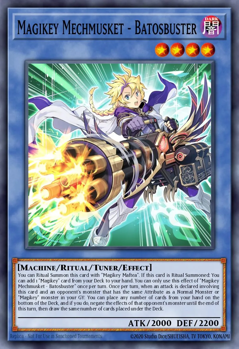 Magikey Mechmusket - Batosbuster · Dawn of Majesty Premiere! promotional card 19489718/1