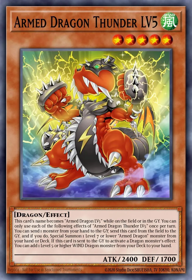 Armed Dragon Thunder LV5 · Blazing Vortex Premiere! promotional card 21546416/1