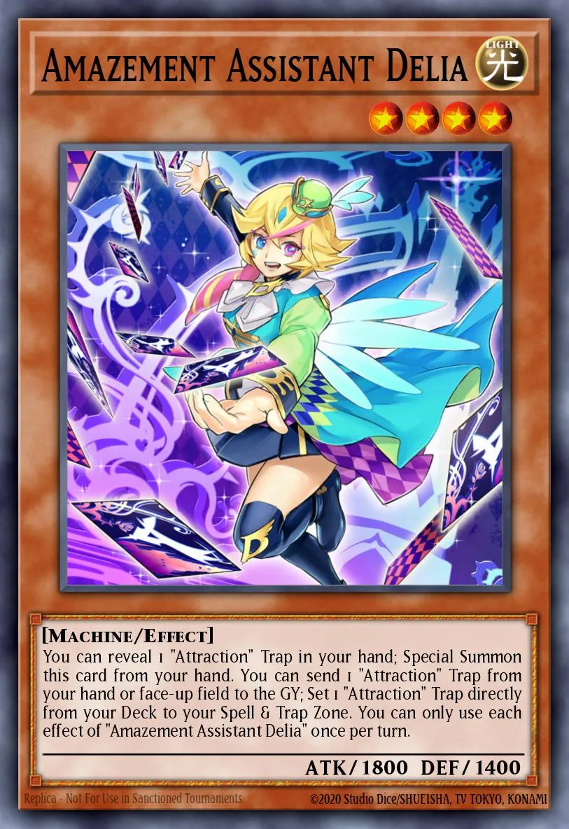 Amazement Assistant Delia · Dawn of Majesty Premiere! promotional card 22662014/1