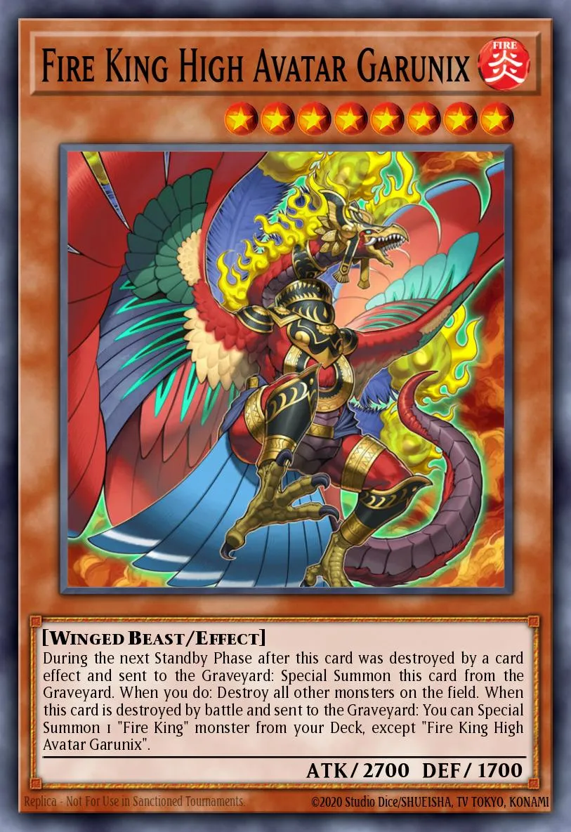 Fire King High Avatar Garunix · Onslaught of the Fire Kings Structure Deck 23015896/39