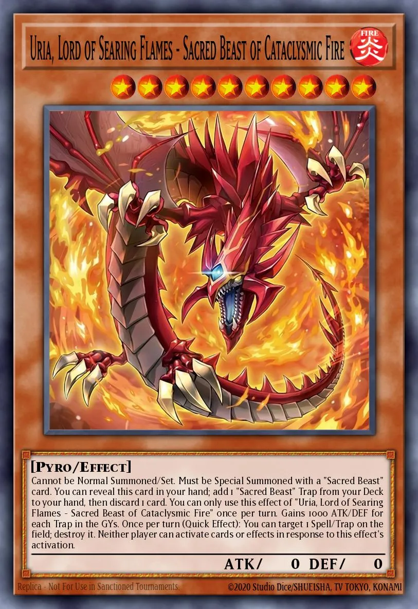 Uria, Lord of Searing Flames - Sacred Beast of Cataclysmic Fire · Yu-Gi-Oh (No Set) 23856331