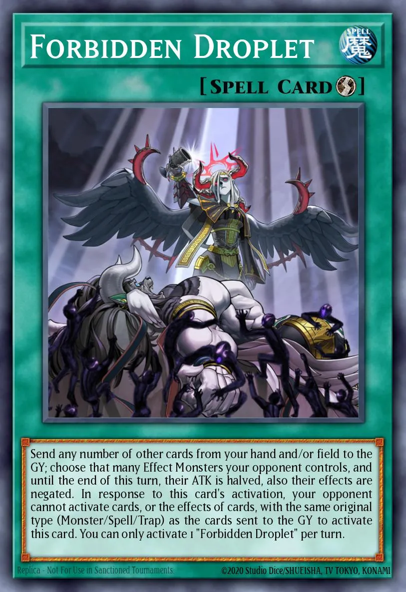 Forbidden Droplet · Rise of the Duelist Premiere! promotional card 24299458/1