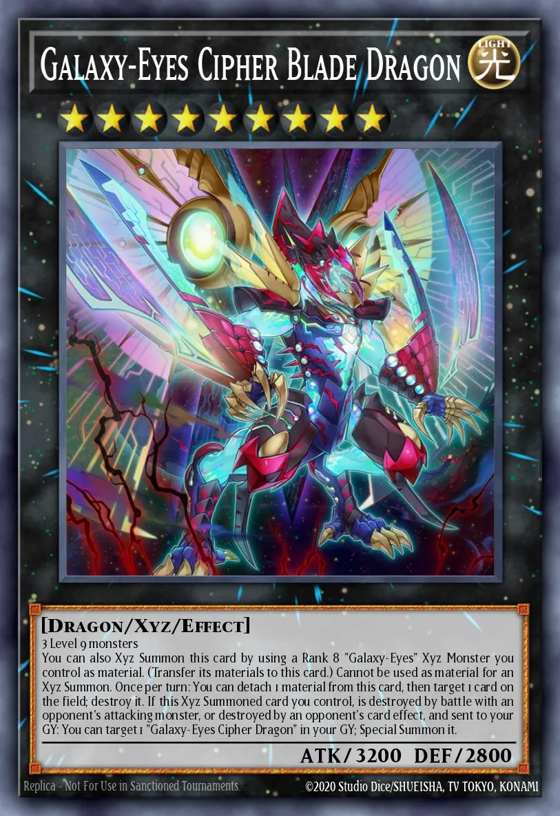 Galaxy-Eyes Cipher Blade Dragon · Weekly Shonen Jump September 2013 membership promotional card 2530830/1