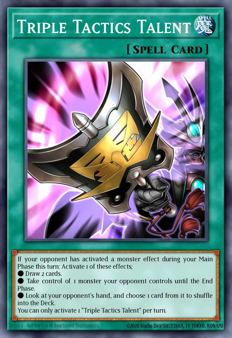 Triple Tactics Talent · Rise of the Duelist Premiere! promotional card 25311006/1