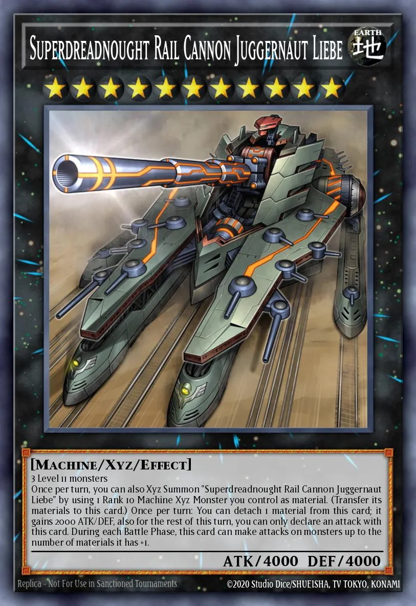 Superdreadnought Rail Cannon Juggernaut Liebe · Legendary Duelists: Sisters of the Rose 26096328/56
