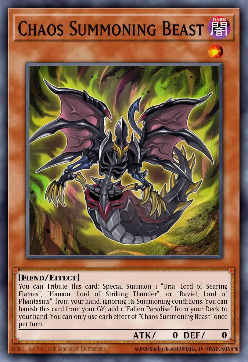 Chaos Summoning Beast · Structure Deck: Sacred Beasts 27439792/48