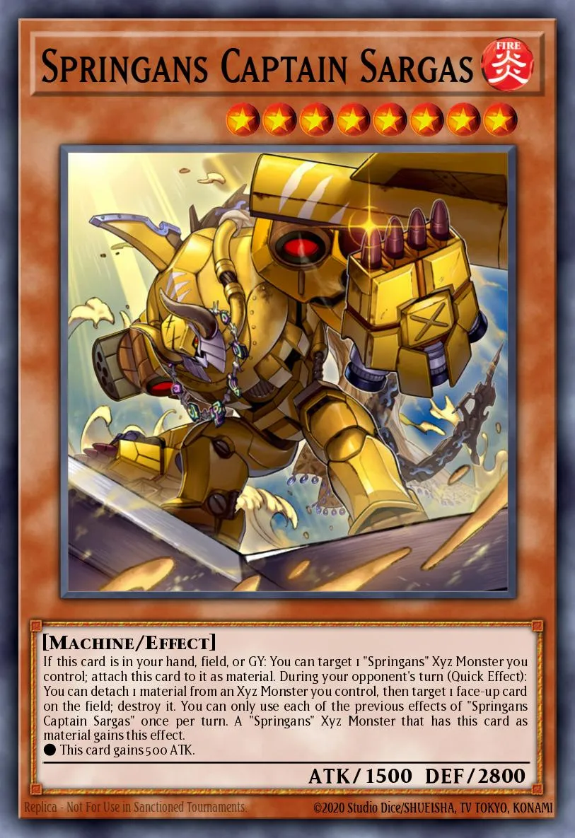 Springans Captain Sargas · Blazing Vortex Premiere! promotional card 29601381/1