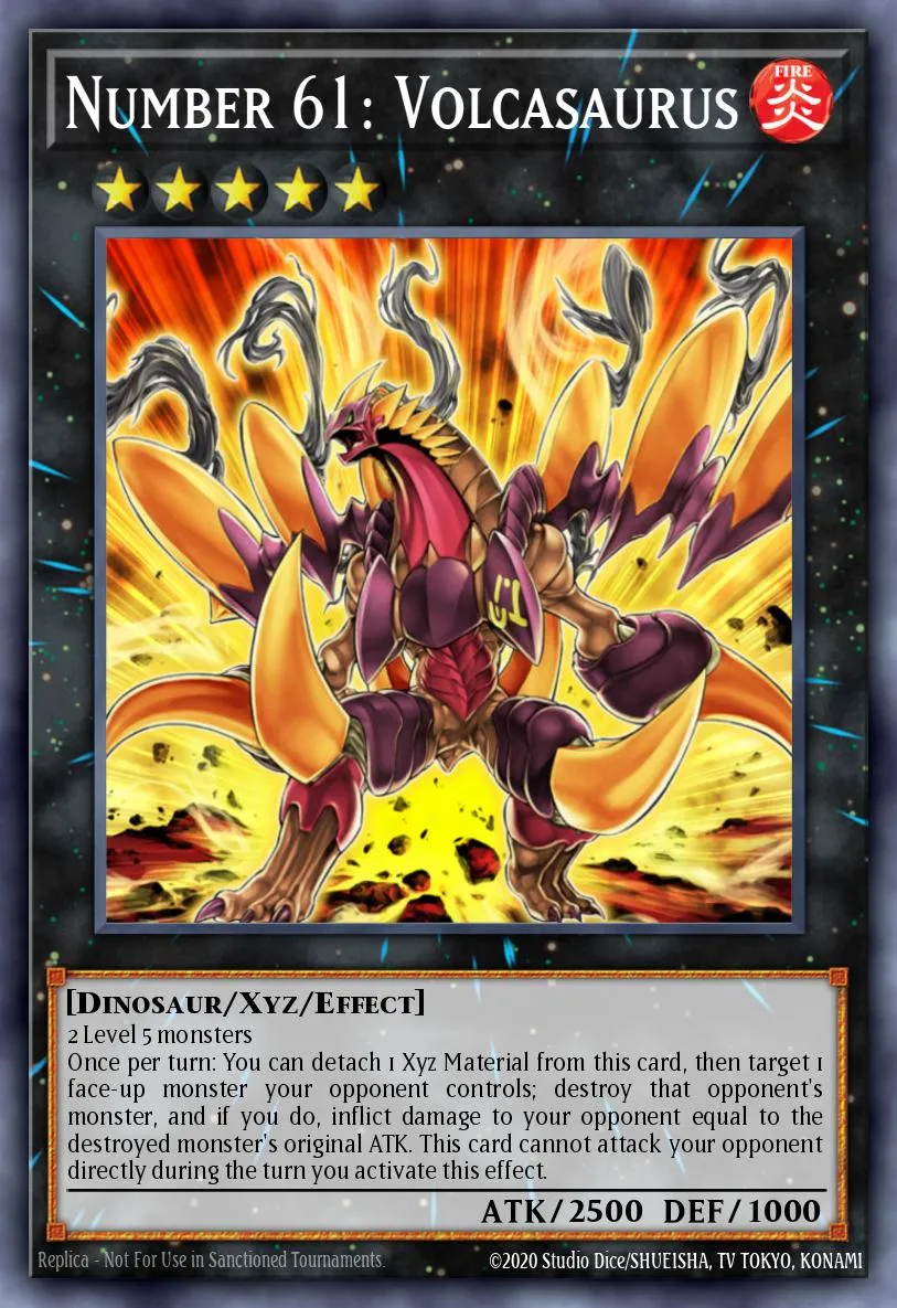 Number 61: Volcasaurus · Zexal Collection Tin 29669359/24