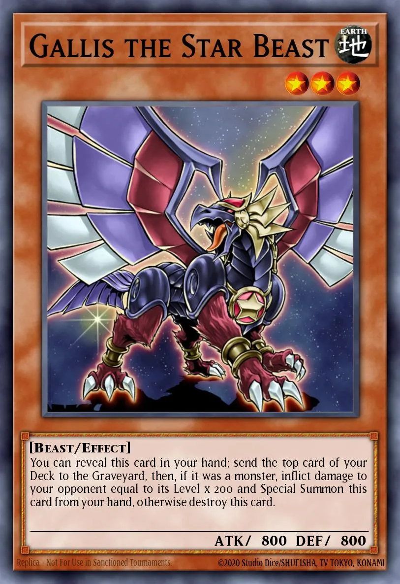 Gallis the Star Beast · Yu-Gi-Oh! GX Tag Force 3 promotional cards 30915572/3
