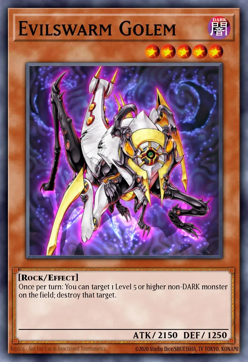 Evilswarm Golem · Duel Terminal 7b 31456110/49
