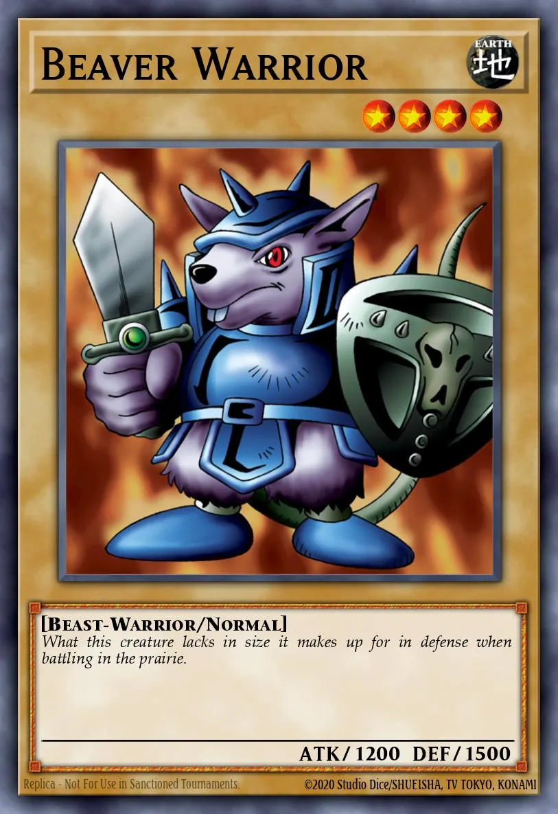 Beaver Warrior · Summoned Skull Sample promotional card 32452818/1