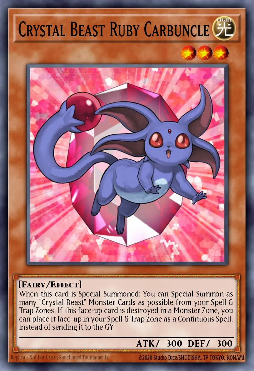 Crystal Beast Ruby Carbuncle · Hobby League 5 participation card F 32710364/1