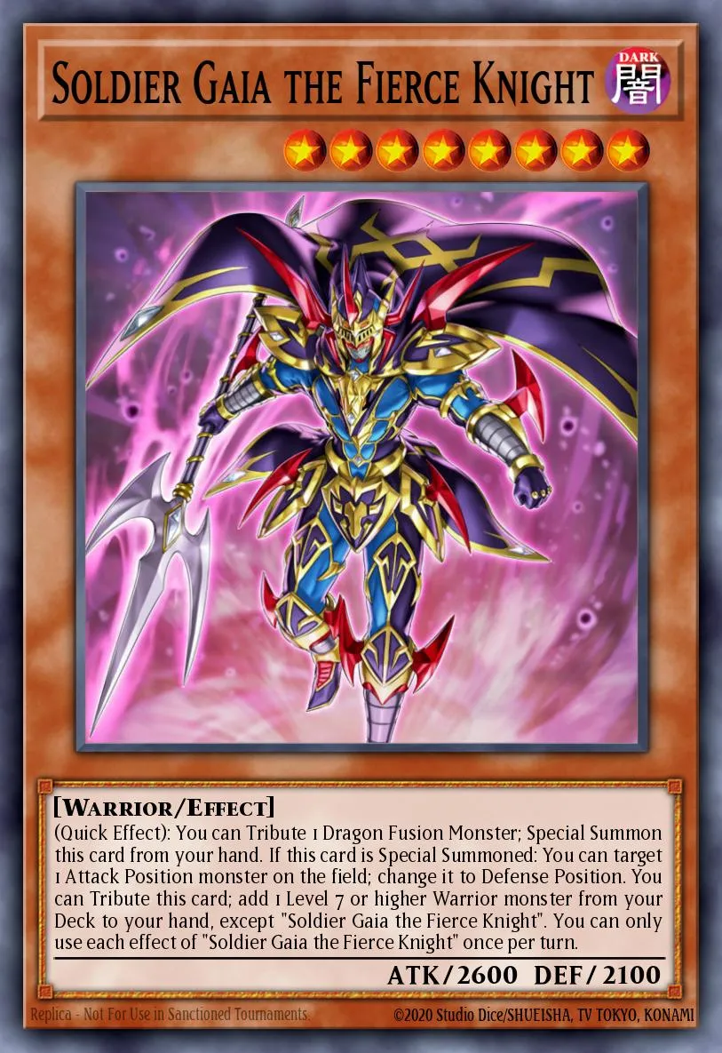 Soldier Gaia the Fierce Knight · Rise of the Duelist Premiere! promotional card 33318980/1