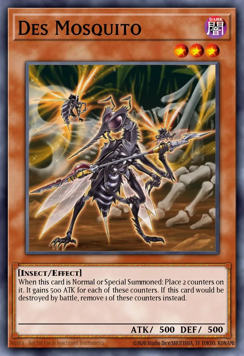 Des Mosquito · Yu-Gi-Oh! GX Card Almanac promotional cards 33695750/3
