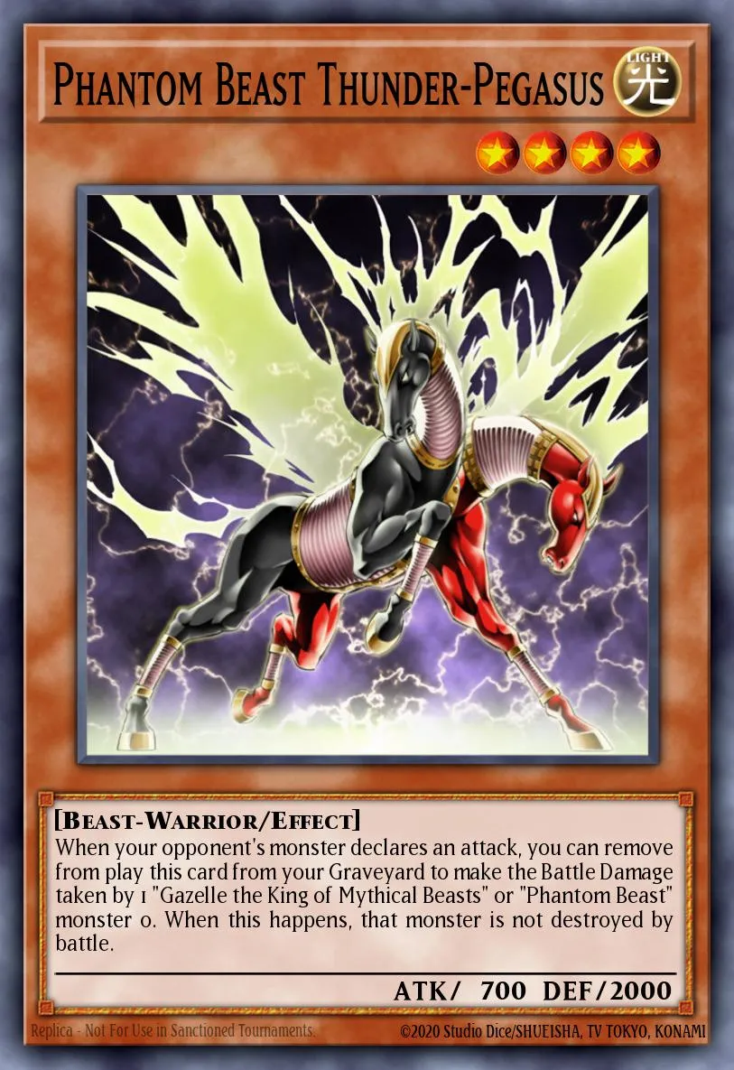 Phantom Beast Thunder-Pegasus · Yu-Gi-Oh! GX Tag Force promotional cards 34961968/3