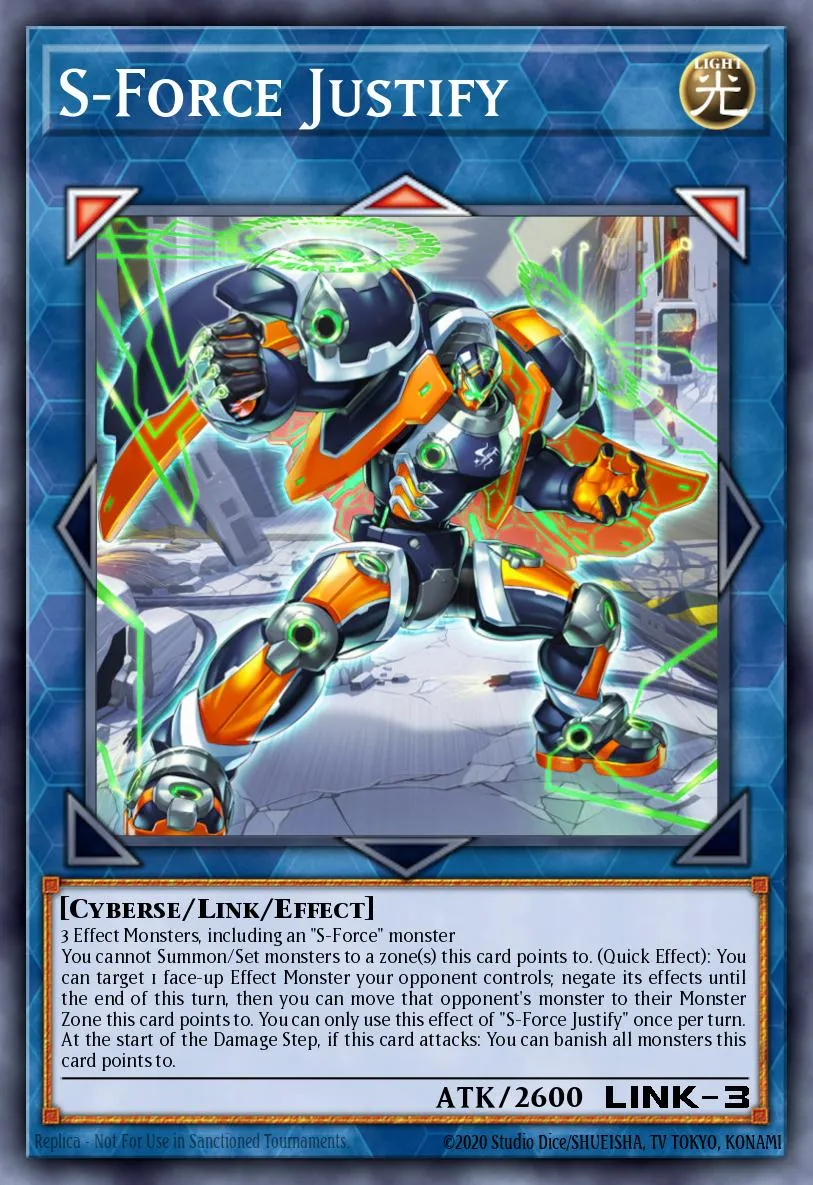S-Force Justify · Blazing Vortex Premiere! promotional card 35334193/1