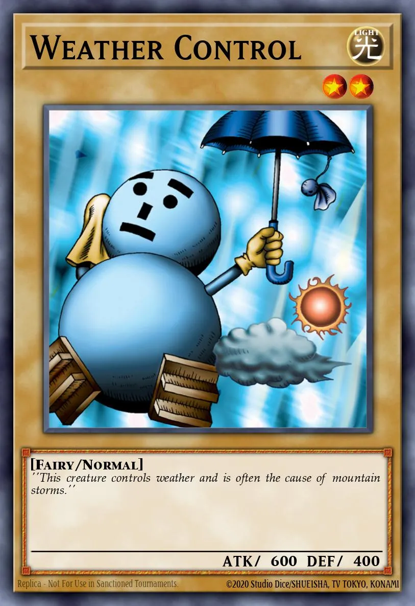Weather Control · Yu-Gi-Oh (No Set) 37243151