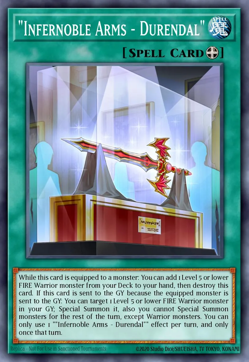 "Infernoble Arms - Durendal" · Rise of the Duelist Premiere! promotional card 37478723/1