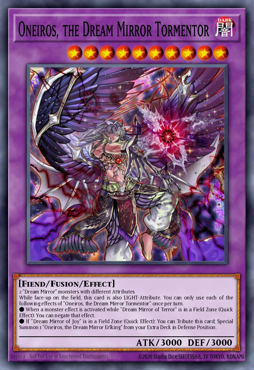 Oneiros, the Dream Mirror Tormentor · Blazing Vortex Premiere! promotional card 37678339/1