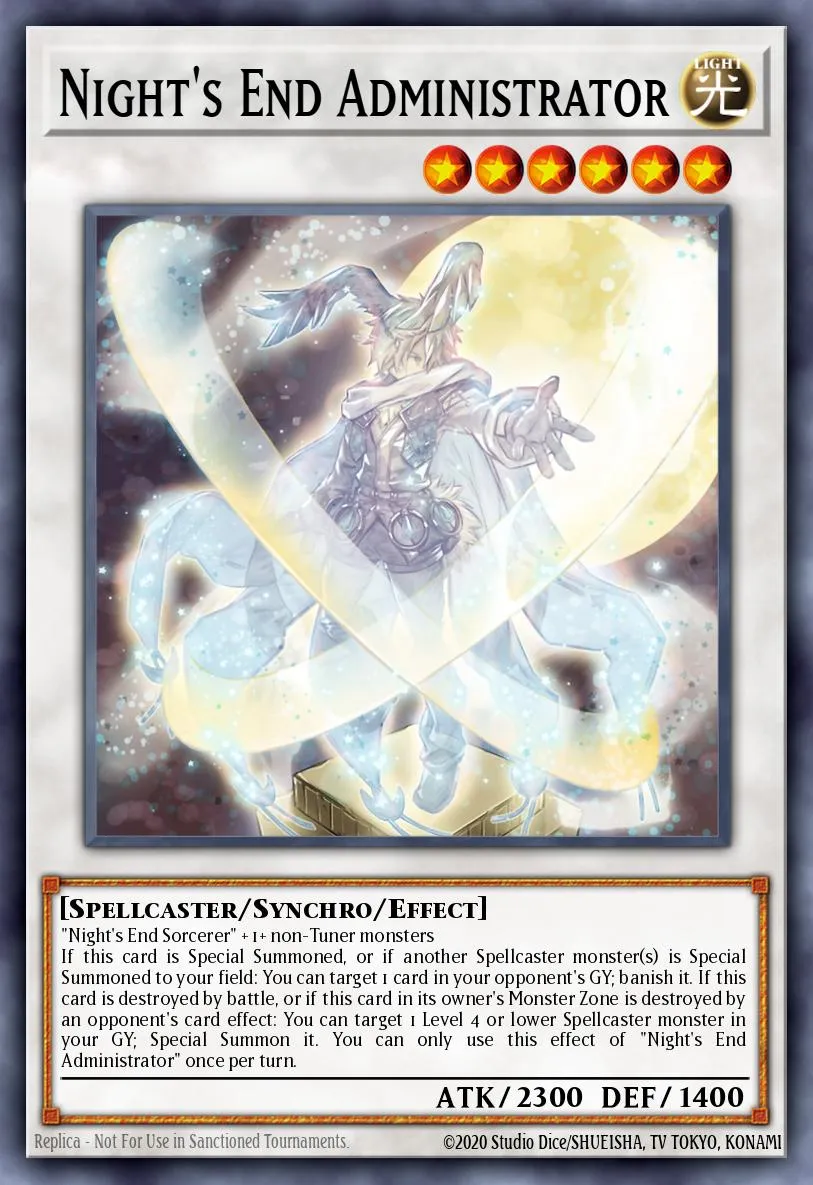 Night's End Administrator · Dawn of Majesty Premiere! promotional card 3779493/1