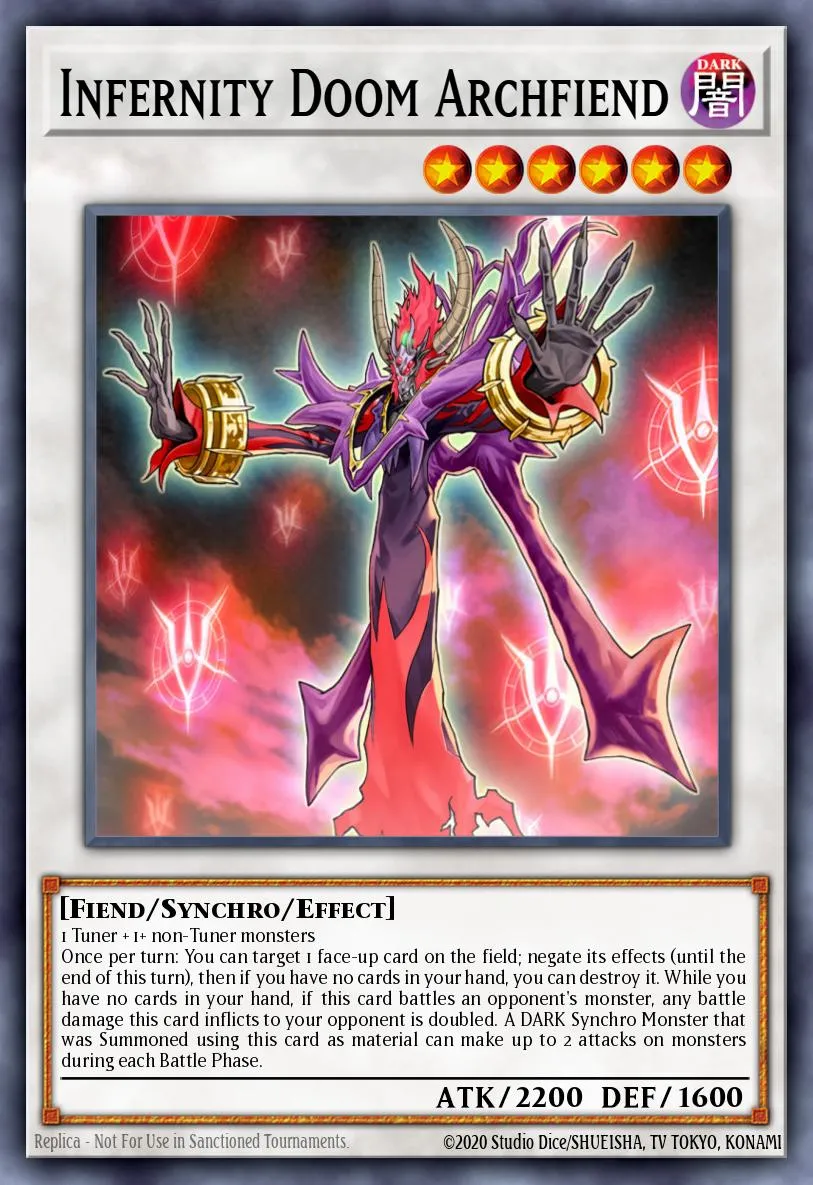 Infernity Doom Archfiend · Phantom Rage Premiere! promotional card 38904695/1
