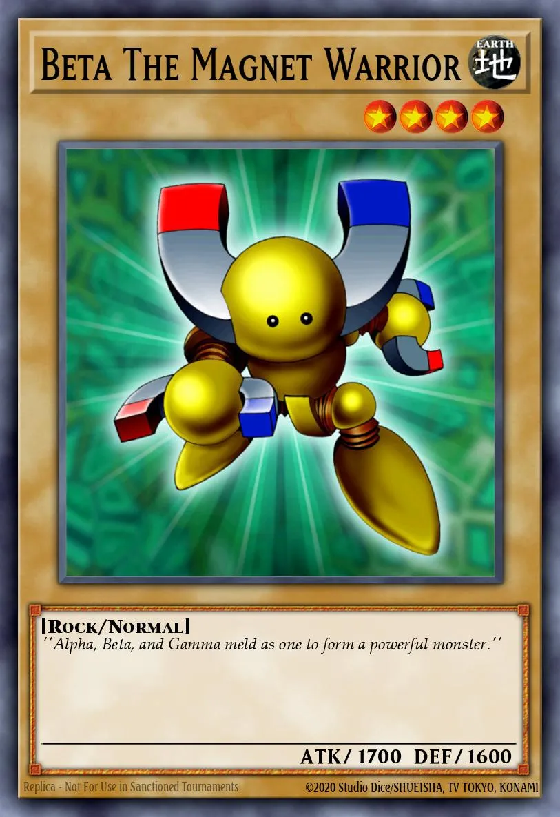 Beta The Magnet Warrior · Yu-Gi-Oh! The Duelists of the Roses promotional cards 39256679/6