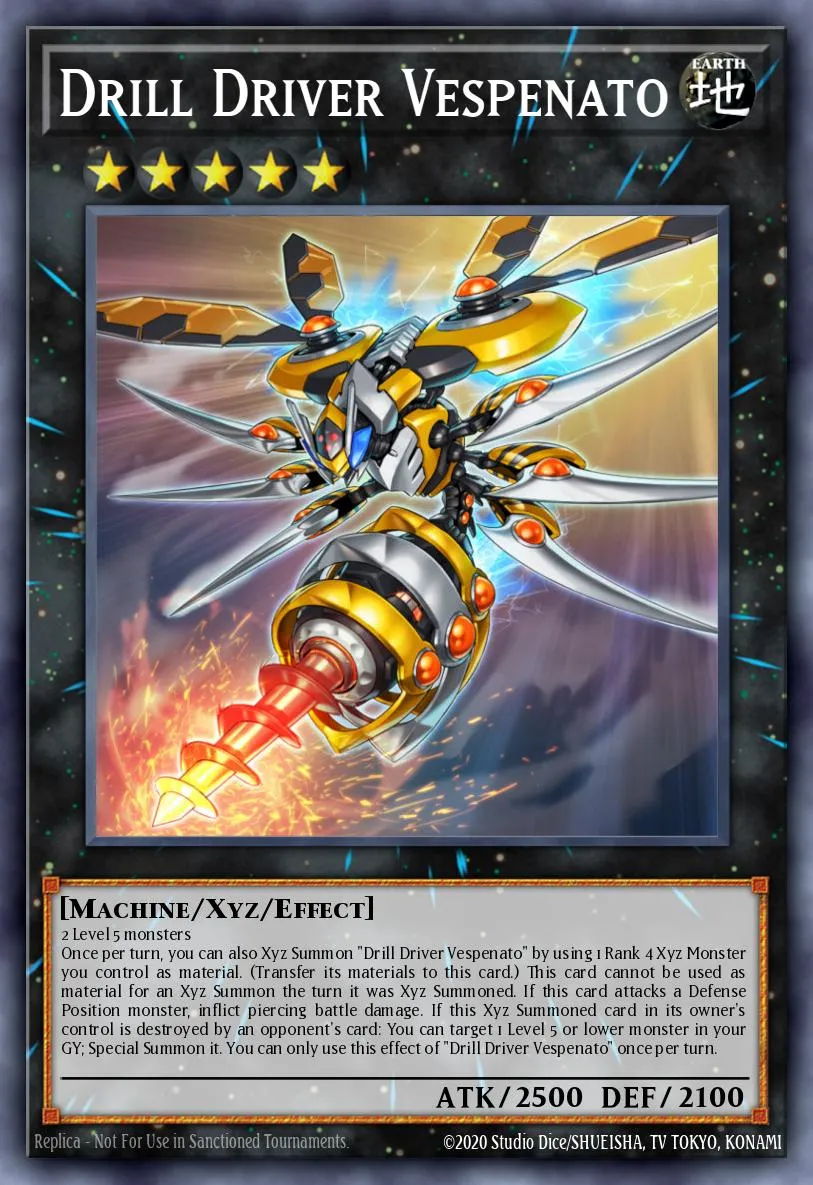 Drill Driver Vespenato · Rise of the Duelist Premiere! promotional card 39317553/1