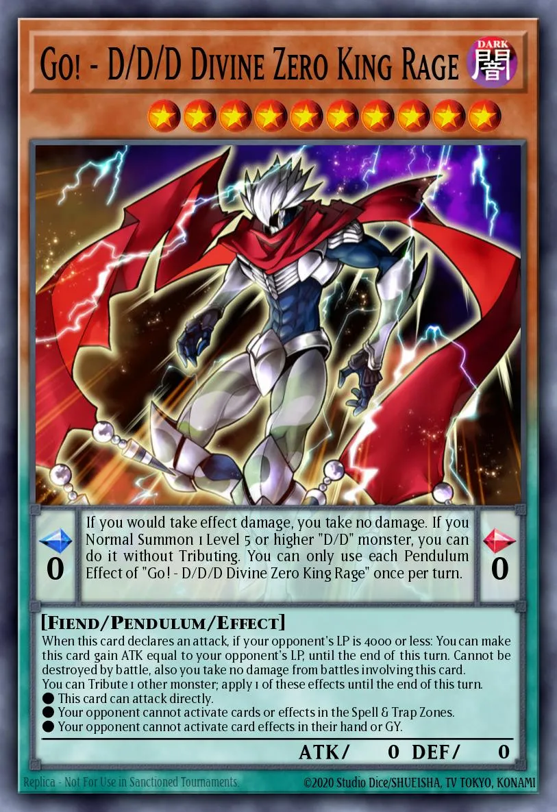 Go! - D/D/D Divine Zero King Rage · Yu-Gi-Oh! ARC-V Volume 7 promotional card 40227329/1