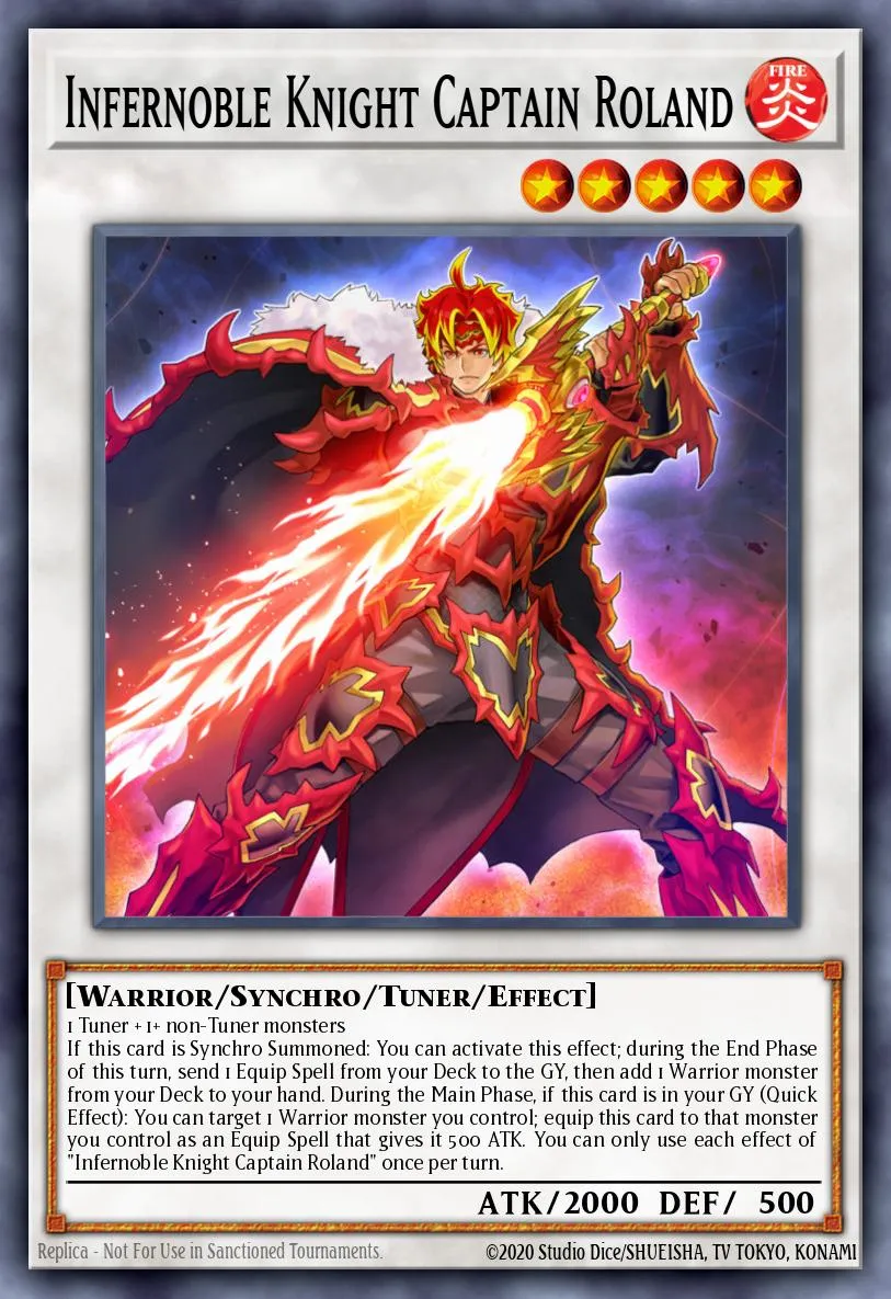 Infernoble Knight Captain Roland · Rise of the Duelist Premiere! promotional card 40251688/1