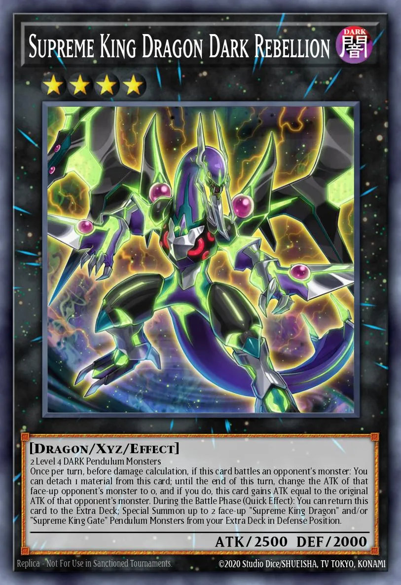 Supreme King Dragon Dark Rebellion · Code of the Duelist Special Edition 42160203/4