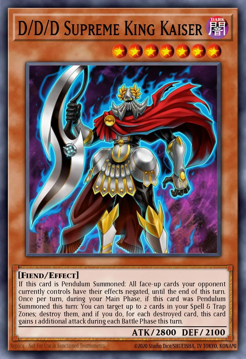D/D/D Supreme King Kaiser · Pendulum Domination Structure Deck 44186624/43