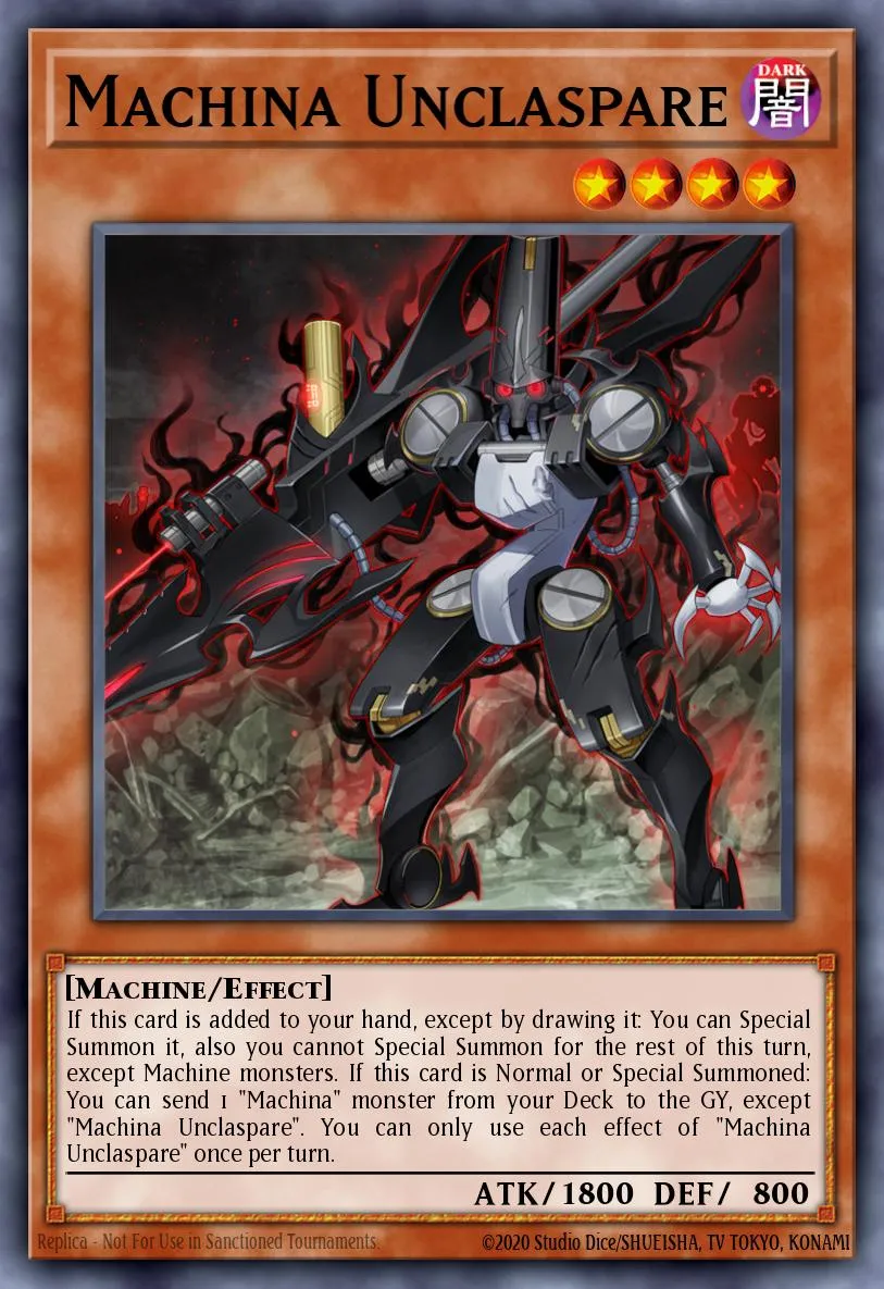 Machina Unclaspare · Blazing Vortex Premiere! promotional card 45674286/1