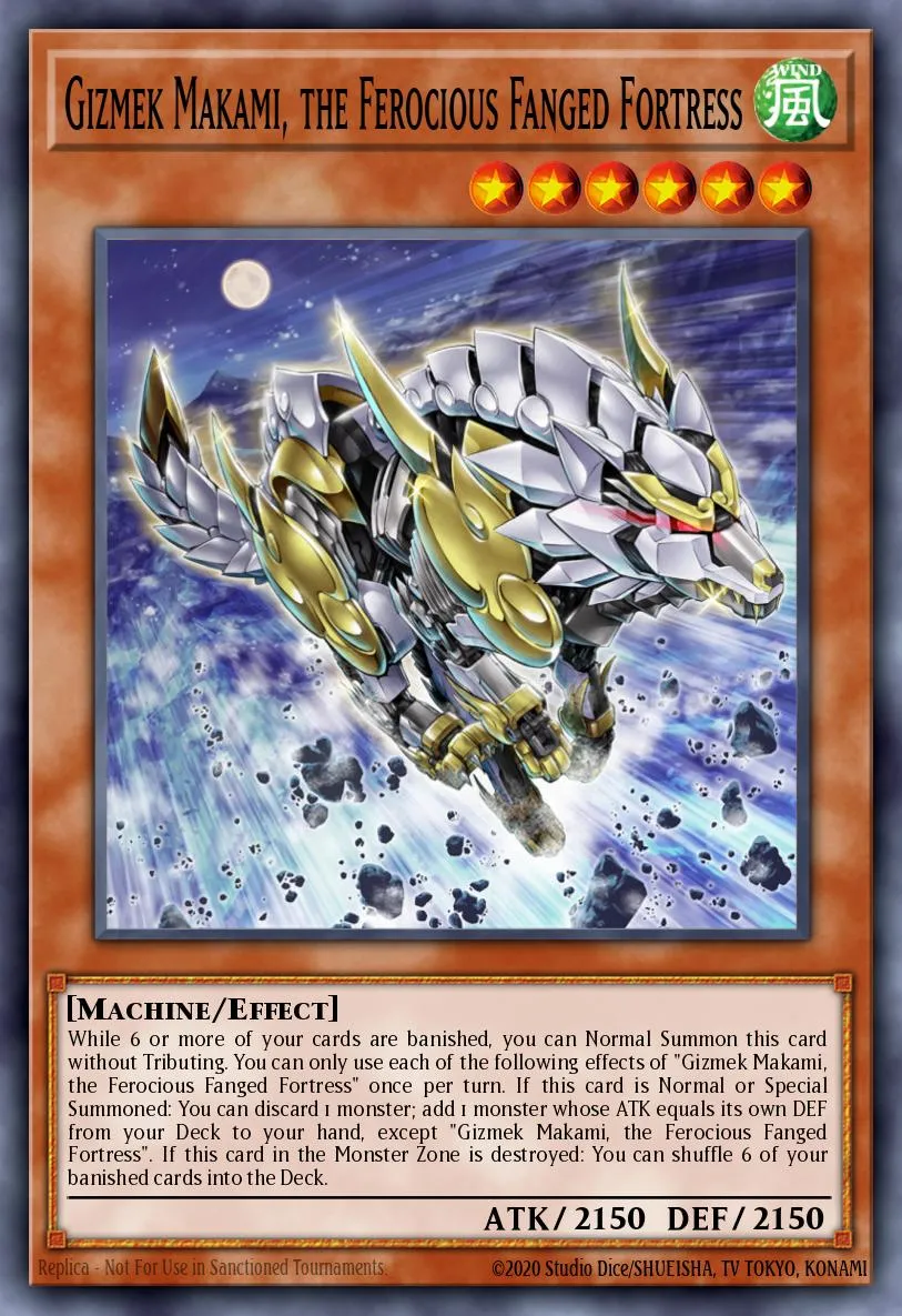 Gizmek Makami, the Ferocious Fanged Fortress · Phantom Rage Premiere! promotional card 46809548/1