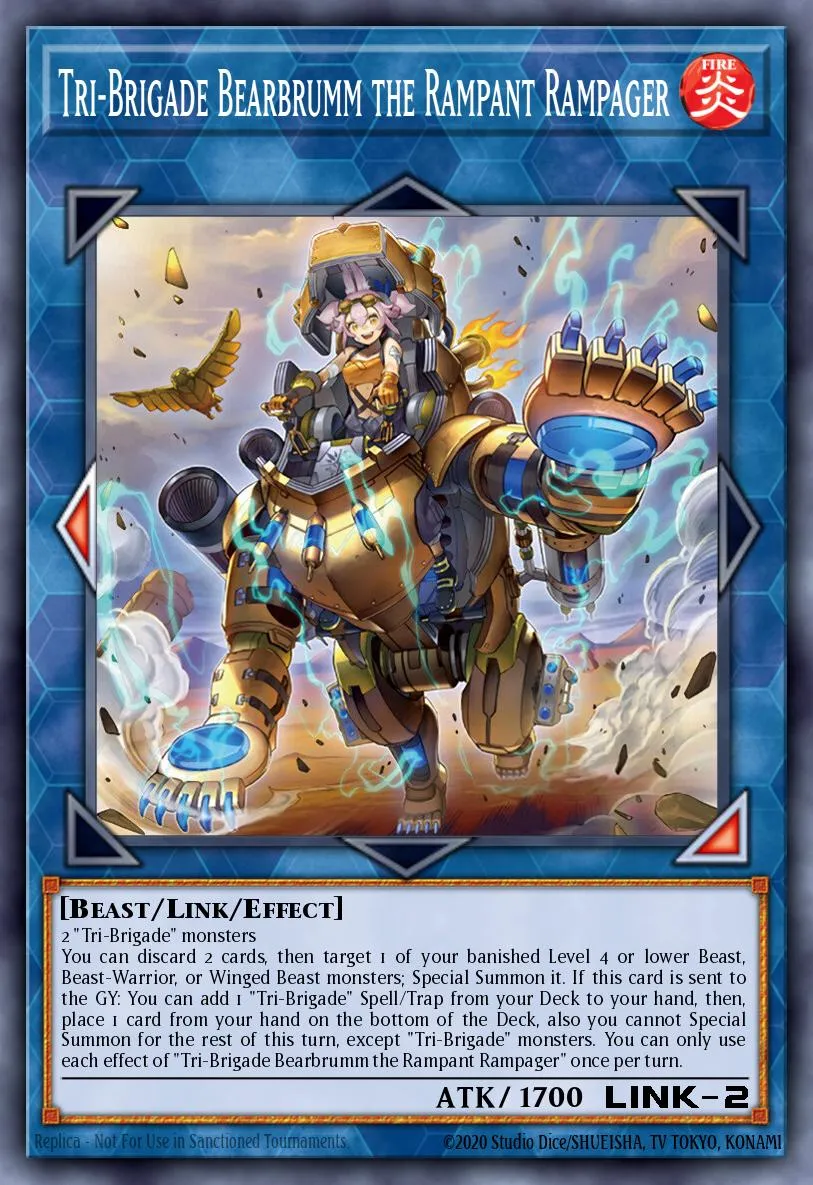 Tri-Brigade Bearbrumm the Rampant Rampager · Lightning Overdrive Premiere! promotional card 47163170/1