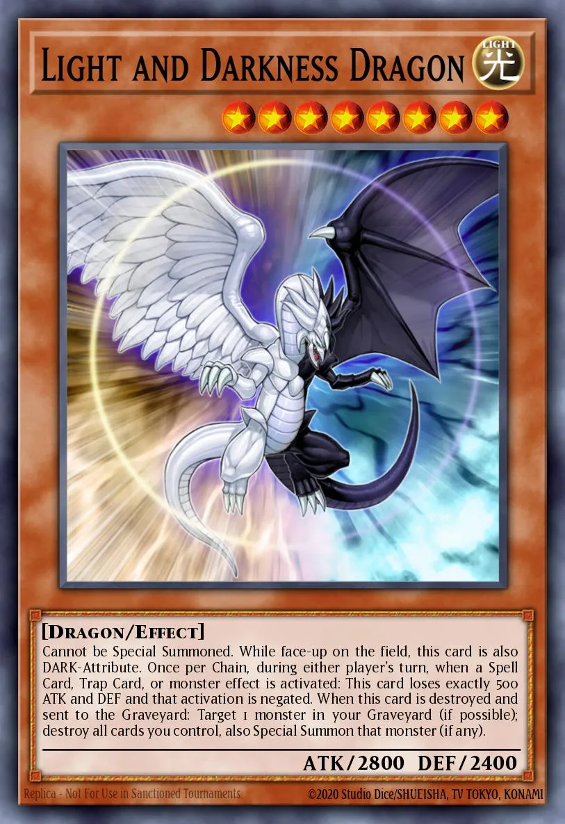 Light and Darkness Dragon · Yu-Gi-Oh! GX Volume 1 promotional card 47297616/1