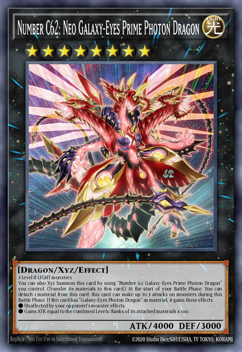 Number C62: Neo Galaxy-Eyes Prime Photon Dragon · Photon Hypernova 48348921/101