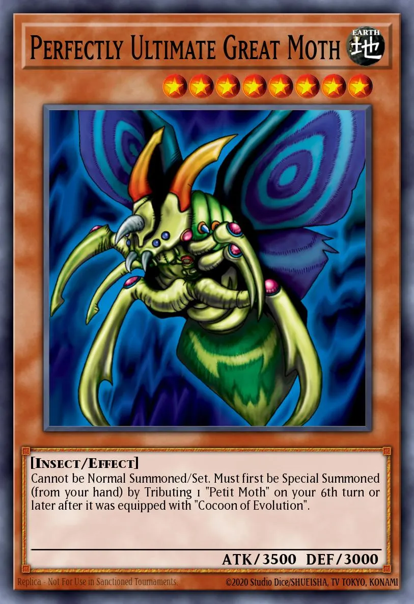 Perfectly Ultimate Great Moth · Yu-Gi-Oh! The Sacred Cards promotional cards 48579379/6