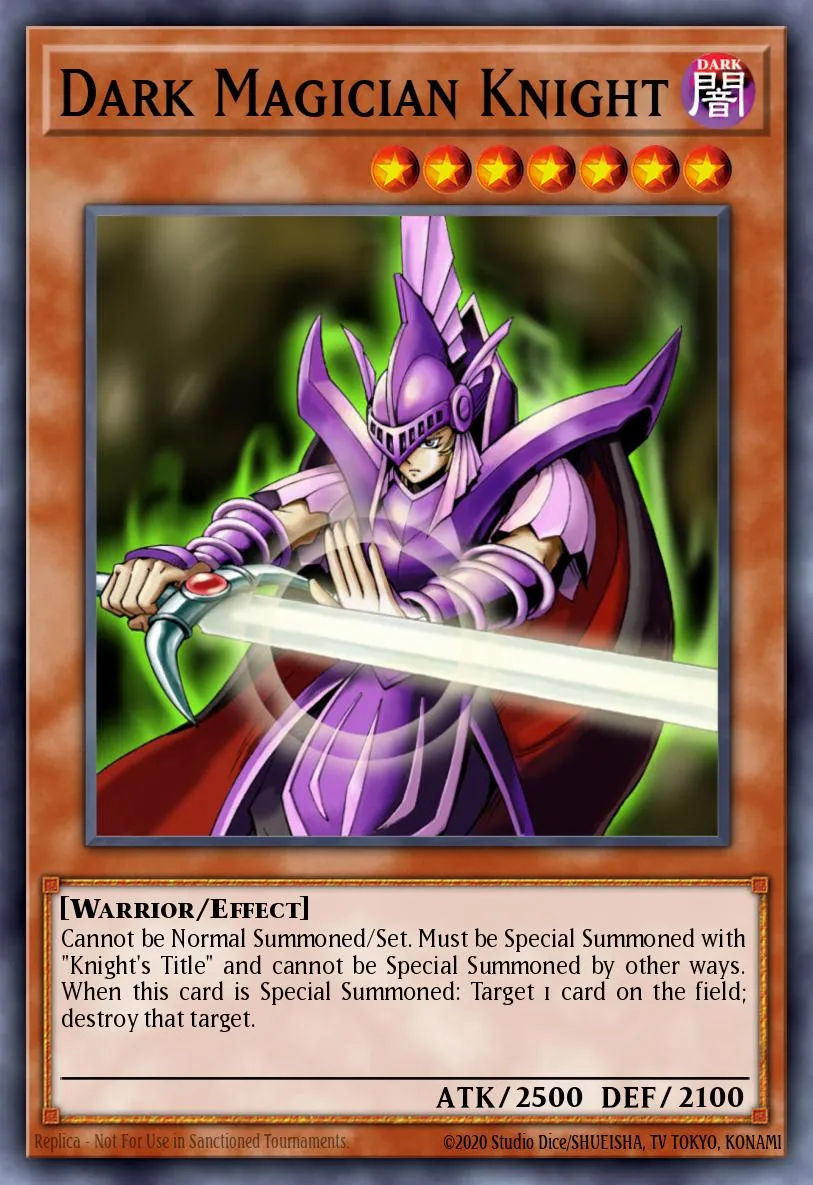 Dark Magician Knight · Yu-Gi-Oh! Reshef of Destruction promotional cards 50725996/3